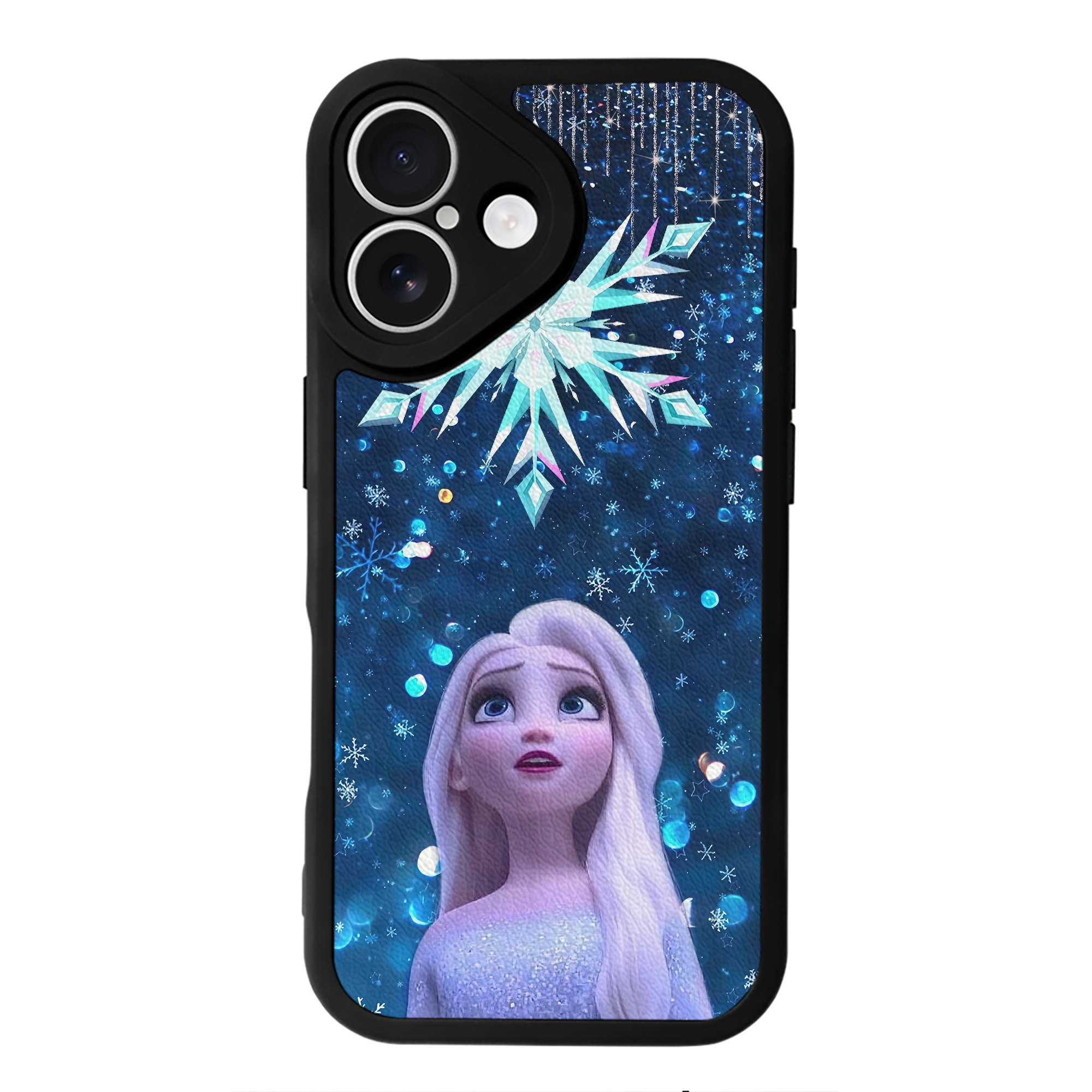 （画像用） アナと雪の女王 アンナ エルサ Frozen Anna Elsa 【iPhone 16シリーズ対応】シリコンスマホケース（レザー調） 材質：シリコン